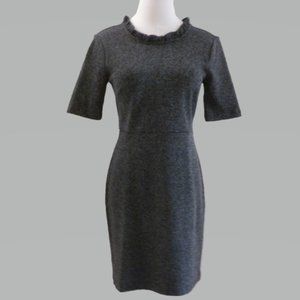 Ann Taylor 4P Black Dress with Ruffle Collar